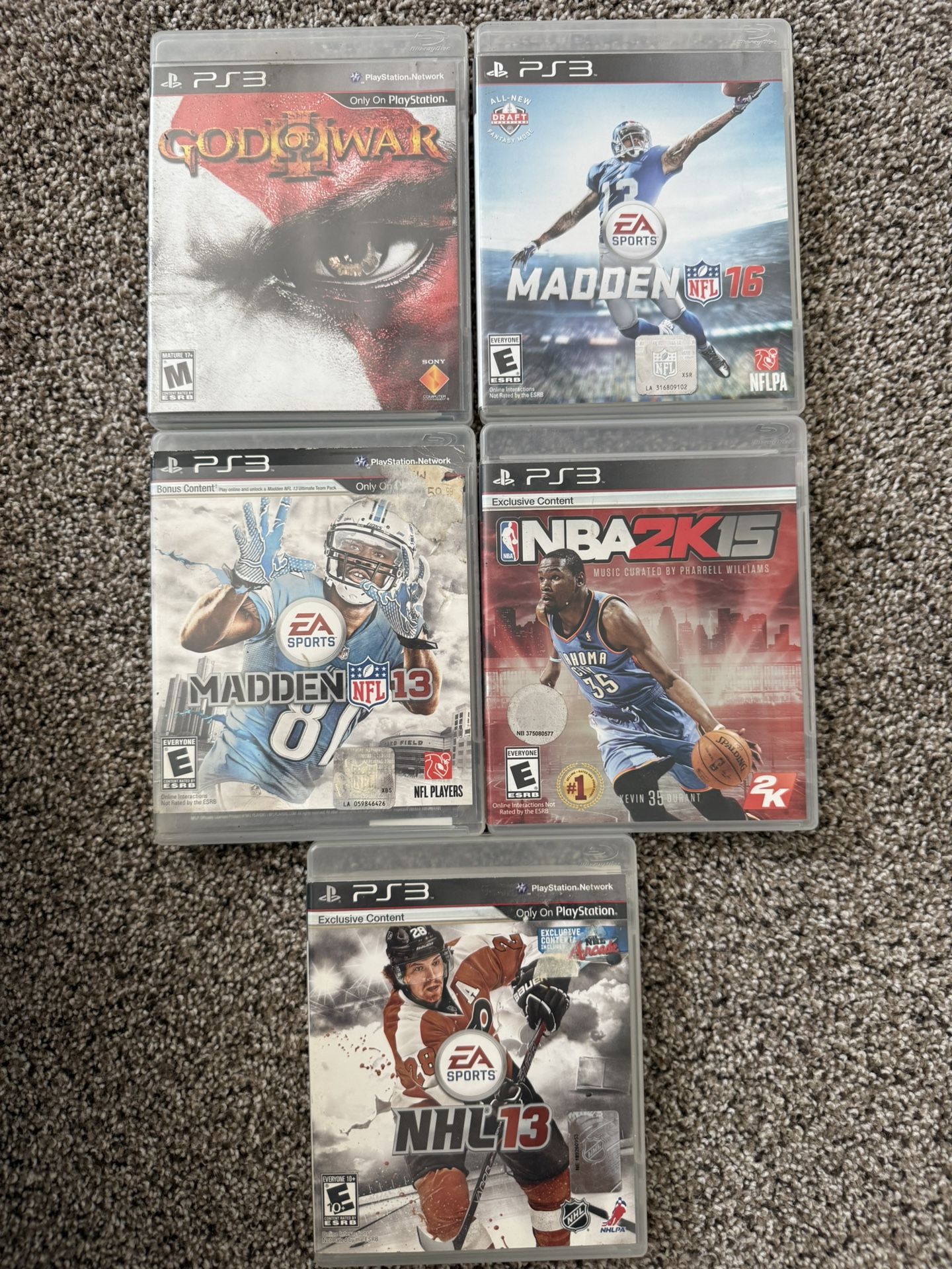 Set Of 5 Games PS3