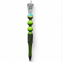 Starbucks Green Beaded Ballpoint Twist Pen