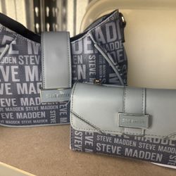 STEVE MADDEN SMALL HANDBAG + WALLET