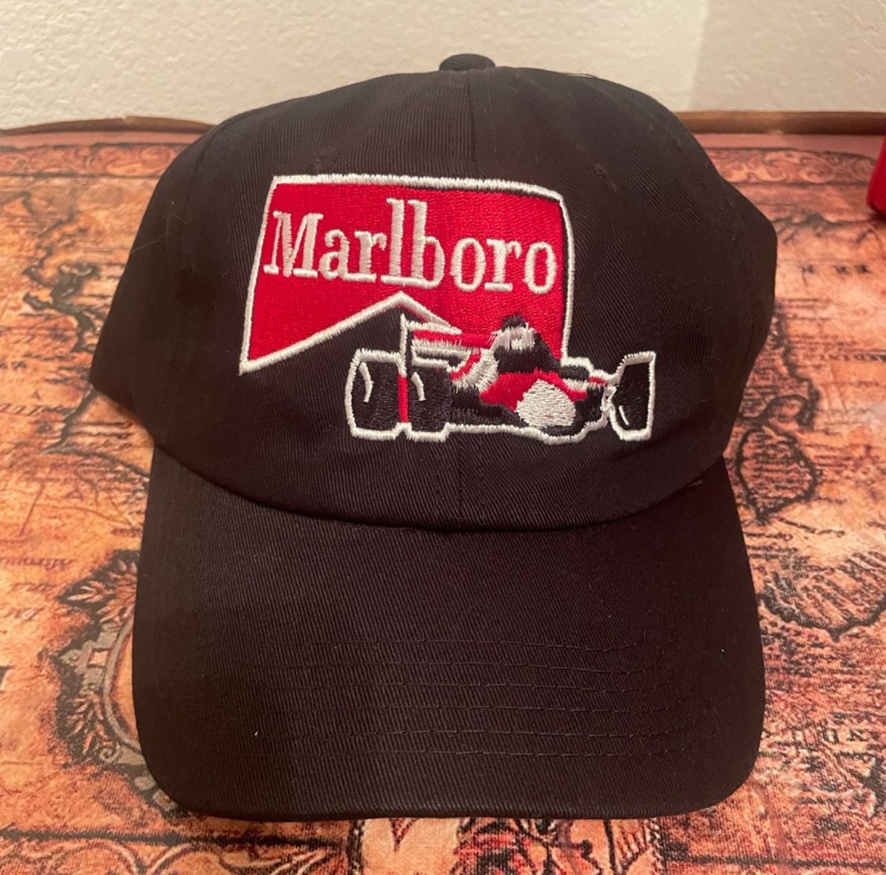Brand New Retro Marlboro Racing Embroidered Hat