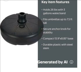 Plastic umbrella stand