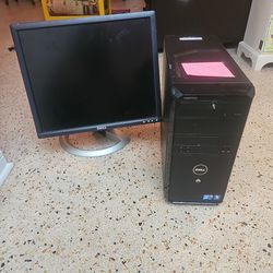 Dell Desktop Computer With Monitor And Cords 