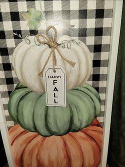 Happy Fall Pumpkin Stack Decorative Sign