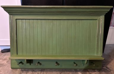 Farmhouse shelf with pegs