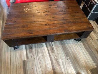 Industrial Coffee table with wheels
