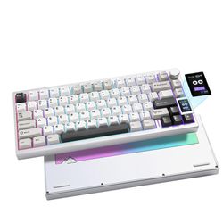 YUNZII AL80 Wireless Mechanical Keyboard,Full Aluminum CNC, Smart LCD Display,Hot Swappable Gasket M