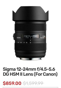 SIGMA lens for Canon
