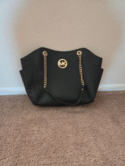 Michael Kors Black Leather Tote Bag