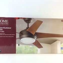 HOME DECORATORS COLLECTION Windward LED 52" Indoor/Outdoor Ceiling Fan, Model 1001775678 (New) 