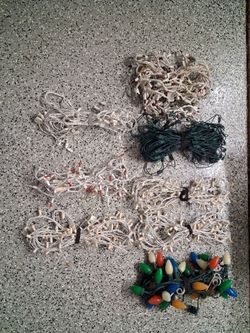 Assorted Christmas light string bundle
