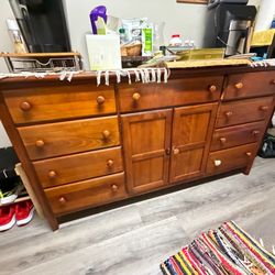 Large Solid Wood Dresser / Storage Cabinet – Lots of Storage