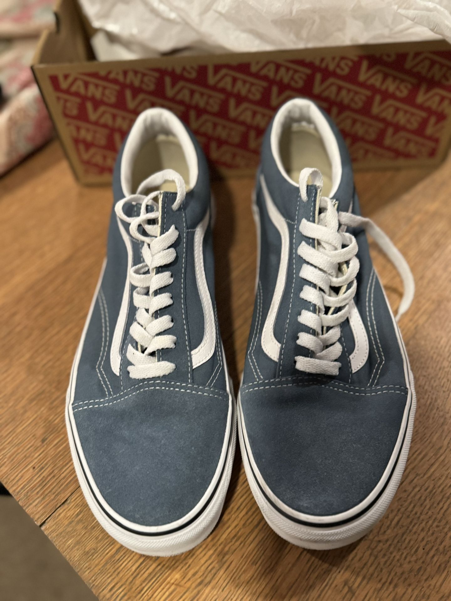 Mens Vans 10.5 Blue Mirage Suede Shoes