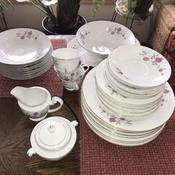 Beautiful Set Of China- Rose Pattern