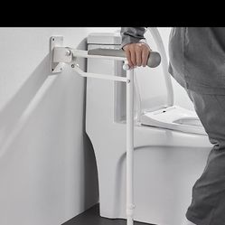 Premium 17 Inch Folding Grab Bar, Flip Up Grab Bar with Soft Rubber Cushion