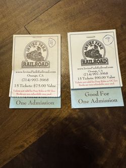 Irvine Park Railroad Game Tickets 