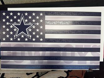 Dallas Cowboys USA Flag Sign Art
