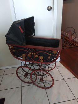 Antique Wicker Doll Carriage
