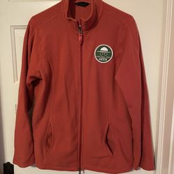 Lands end coral fleece full zip - women’s large