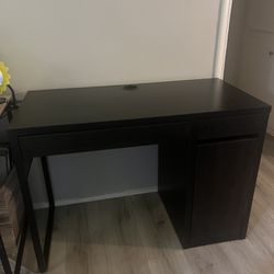 IKEA Black Desk With Storage 20x41x29.5