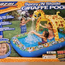Pool, Giraffe inflatable Pool NEW 
Water Sprinkler (G is removable)
