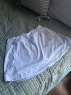 White tennis skirt