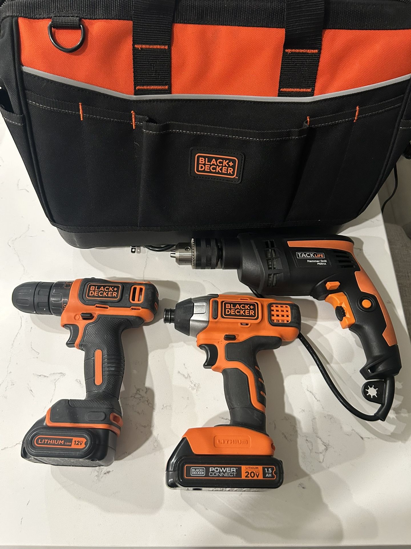 Black And Decker tools and Bag