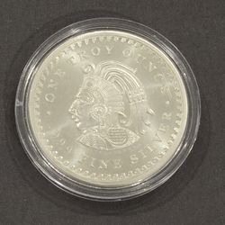 1oz Aztec Silver Round