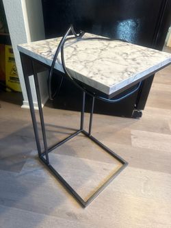 Marble Top C-Shape Side Table set of two