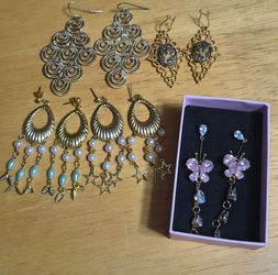 Earrings Lot 5 Pairs