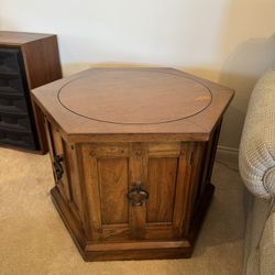 Hexagon Drexel Table W/ Compartment