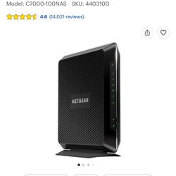 Netgear Nighthawk Modem/wireless Router 