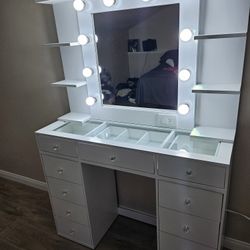 Vanity with Shelves 