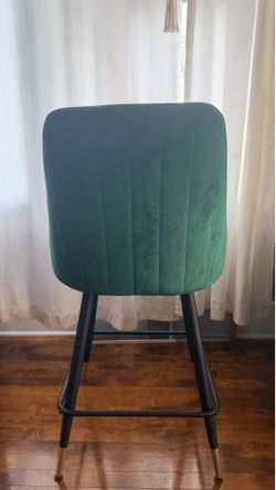 Emerald Green Velvet Bar Stools (2)