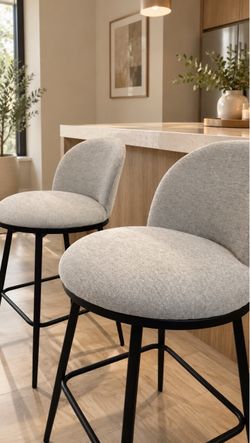 Set of 2 swivel bar stools