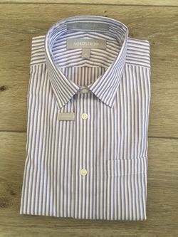 New w/Tag Nordstrom Smart Care Boys Stripe Dress Shirt size 12