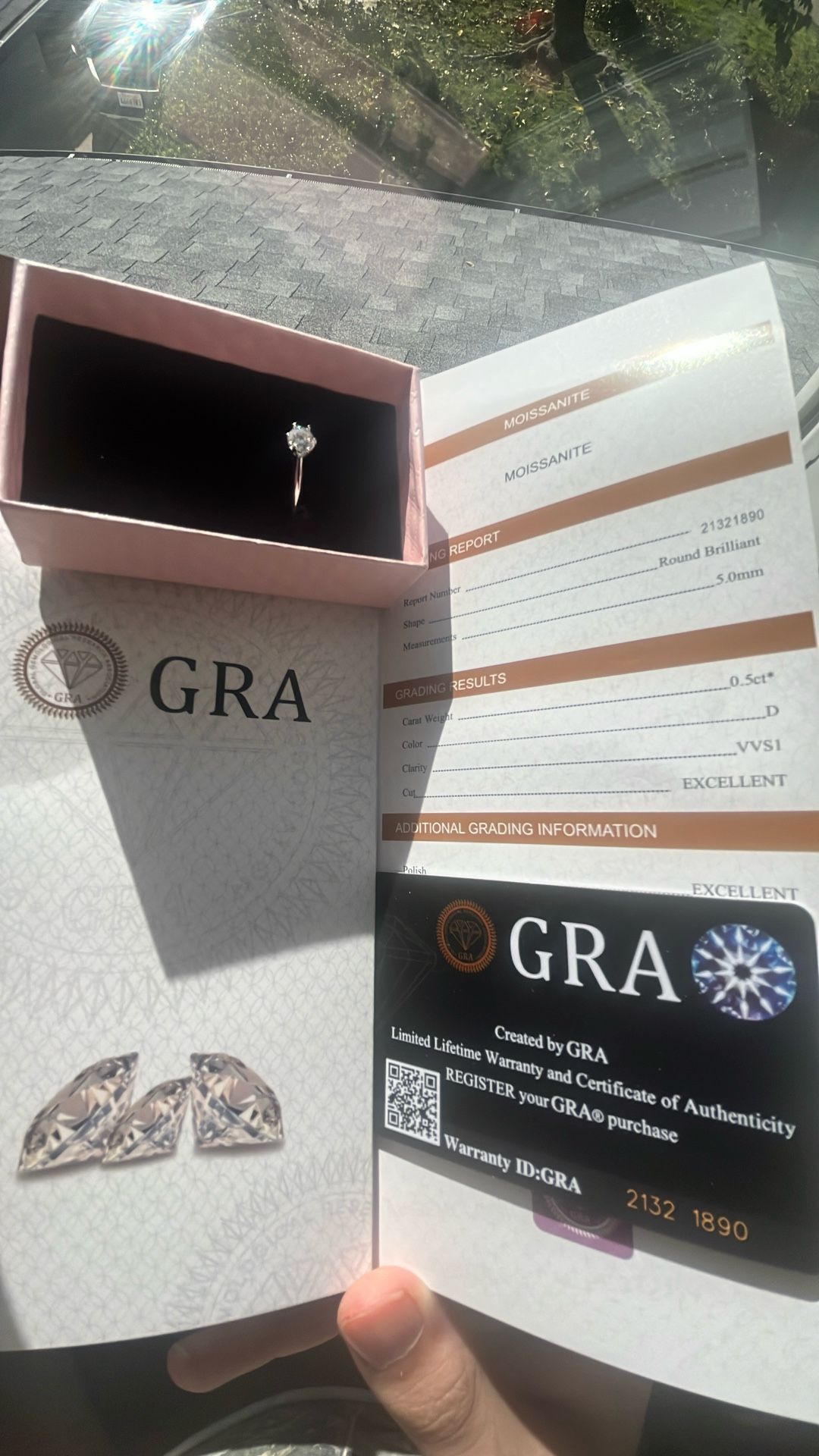 .5 Ct Moissanite Ring ($250 Retail)