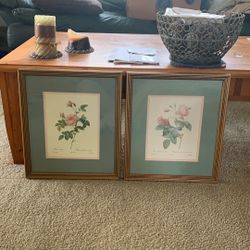Pair of Vintage Floral Pictures 