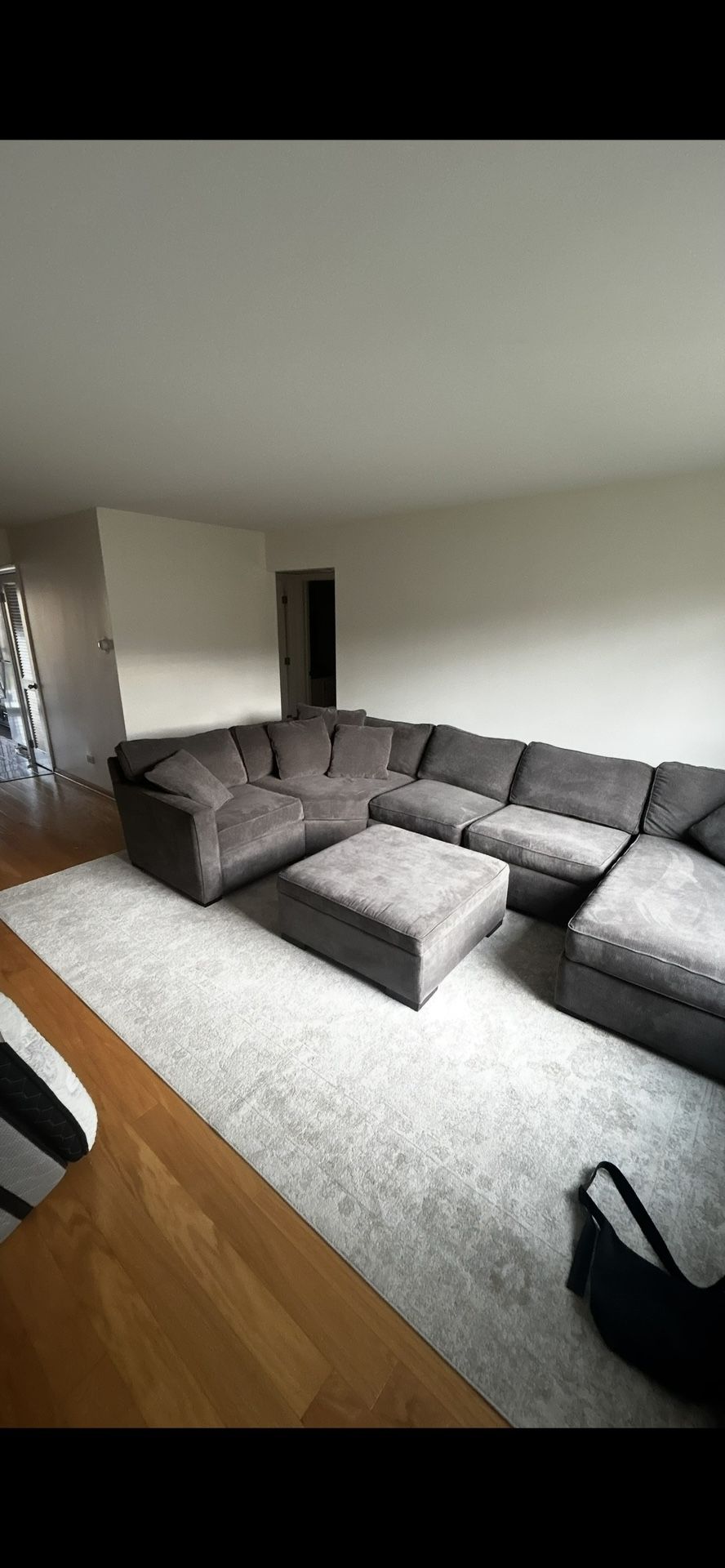 Macys Radley Couch Grey + Ottoman