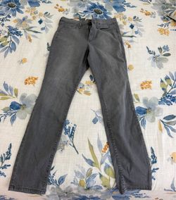 Gray Slim Straight Denim Jeans
