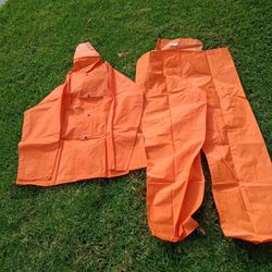 New Large  Two Pieces Rain Coat And Pant
