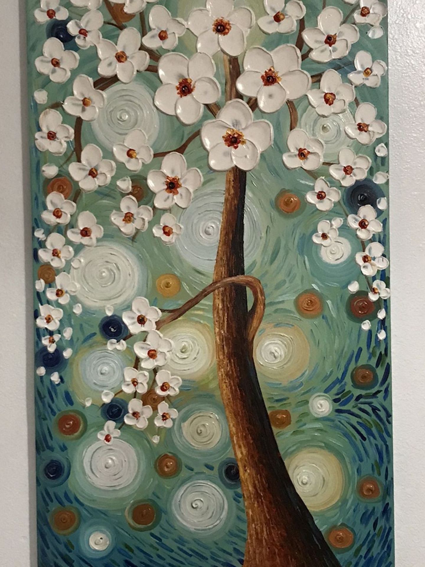 Oil Painting Flower blossom3D Hand-Painted On Canvas
