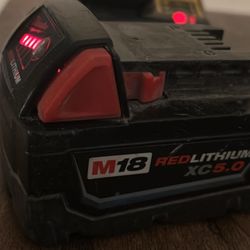 Milwaukee M18 Red Lithium 5.0 Bat Pack 