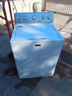WASHER MAYTAG DRYER GENERAL ELECTRIC WHITE ON WHITE BOTH CLEAN WORKING EXCELLENT WITH 6 MONTHS WARRANTY THERE IS A DELIVERY/ INSTALLATION FEE $