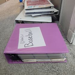 Large binder full of old baseball cards