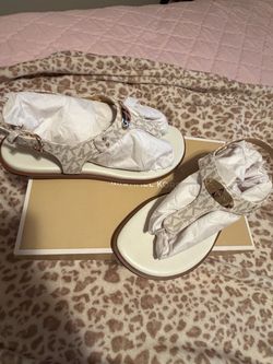 Michael Kors Signature Logo Flat Sandals