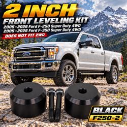 🔥 2″ FRONT LEVELING KIT • F-250 / F-350 SUPER DUTY 4WD • BLACK 🔥