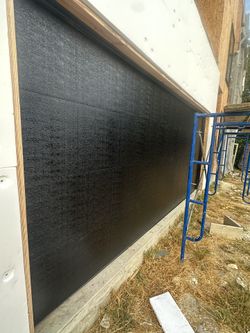 16x7 Black Garage Doors