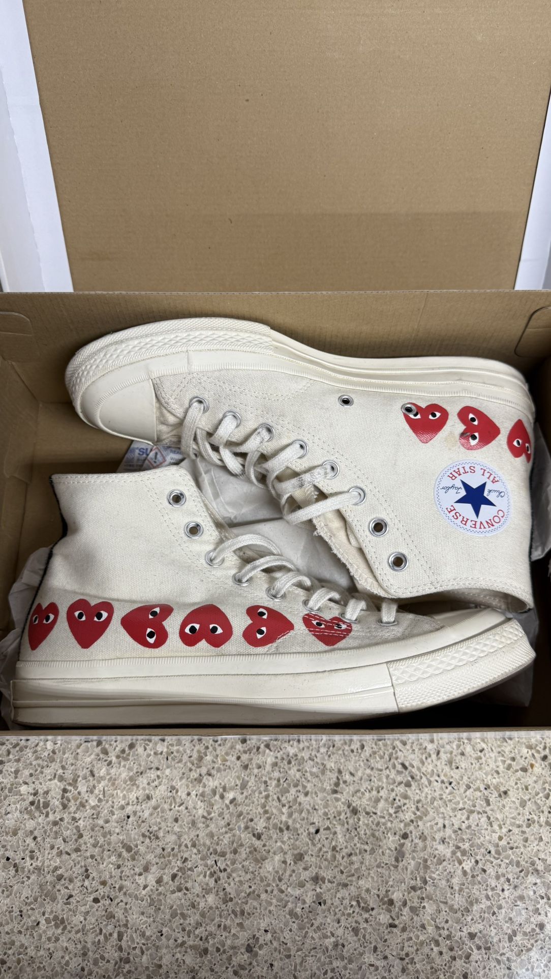 cdg converse size 8
