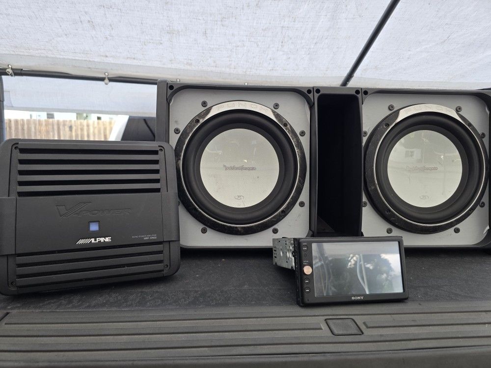 Subwoofer Box Amp And Head Unit