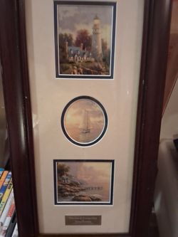 Thomas Kinkade Framed Triple Print Wall Art